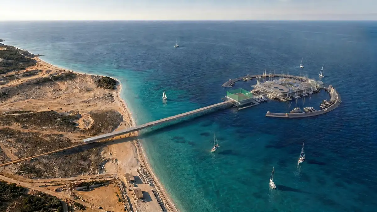 AI-Generated Marina Environment — Photorealistic Waterfront Scene — Dubai