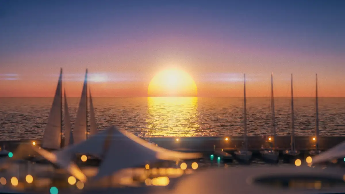 AI-Generated Marina — Final Graded Frame — Investor Pitch Film — Dubai
