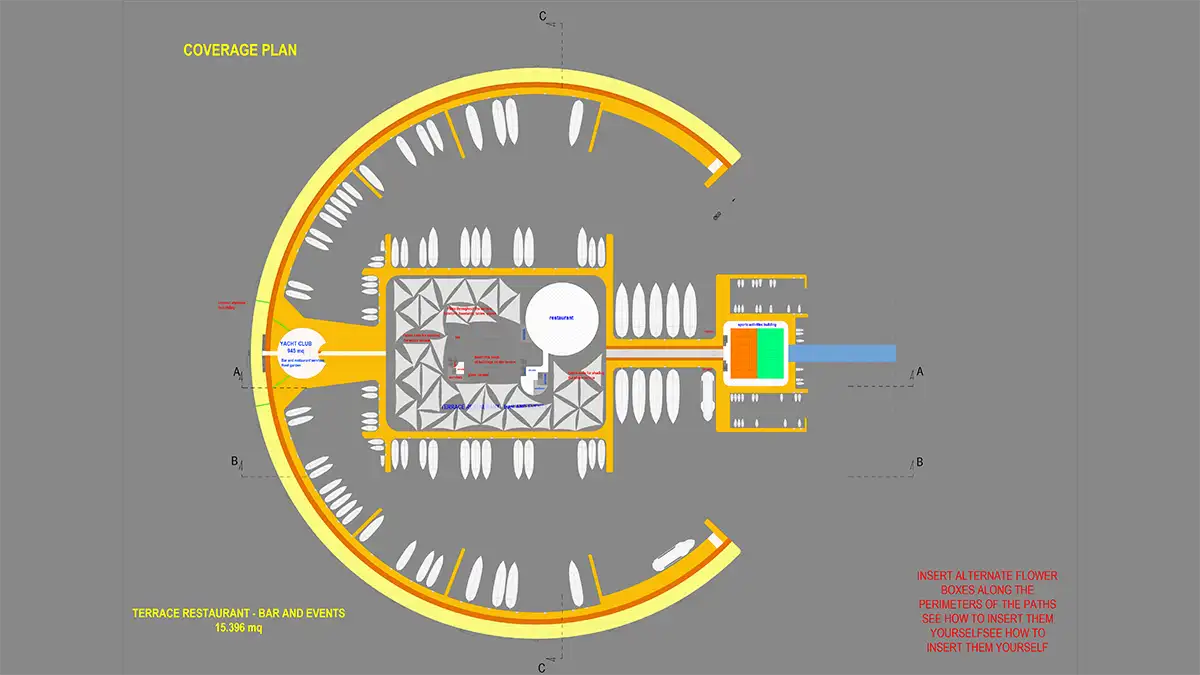 Architect's Terrace Plan — Marina Port Development Dubai